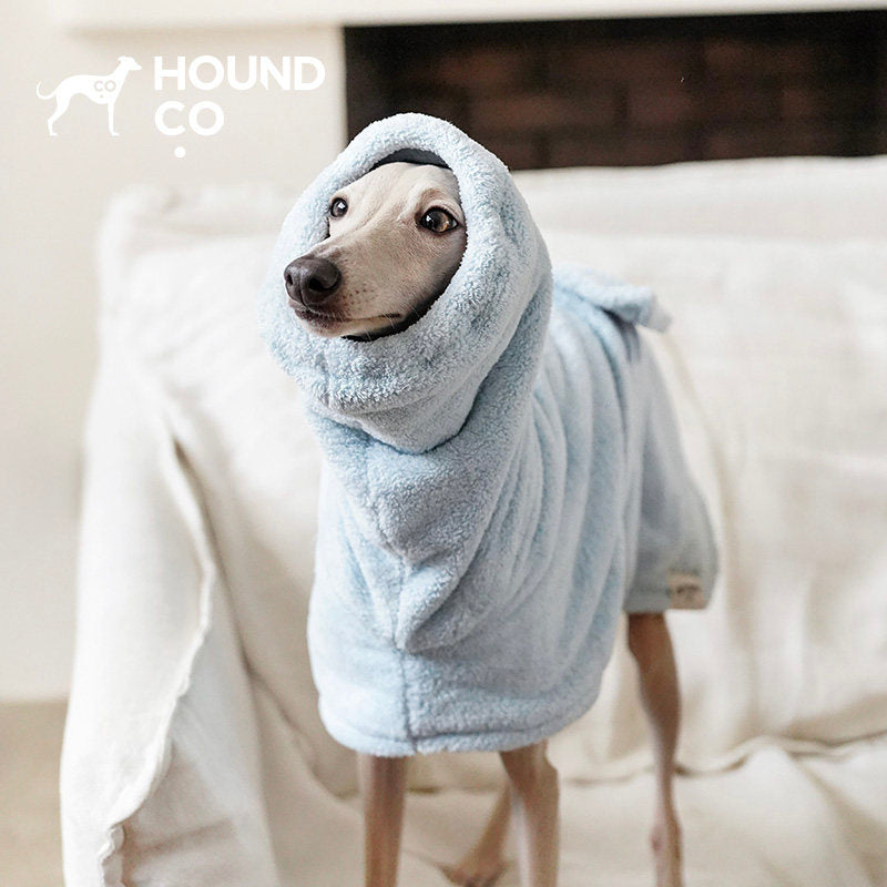 Product photo: Plush Dry-Off — Quick-Dry Dog Bath Robe.