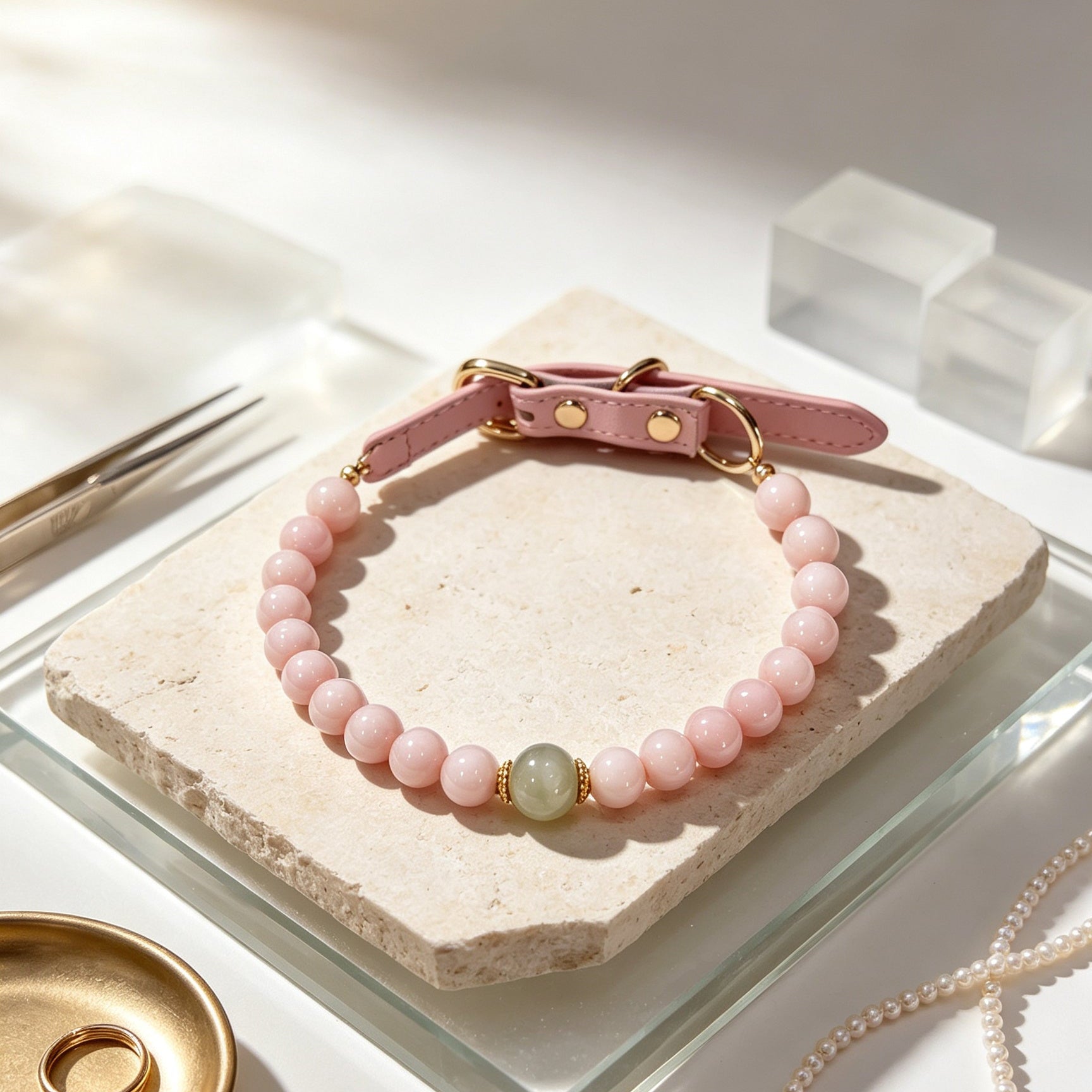 Pink Crystal Collar