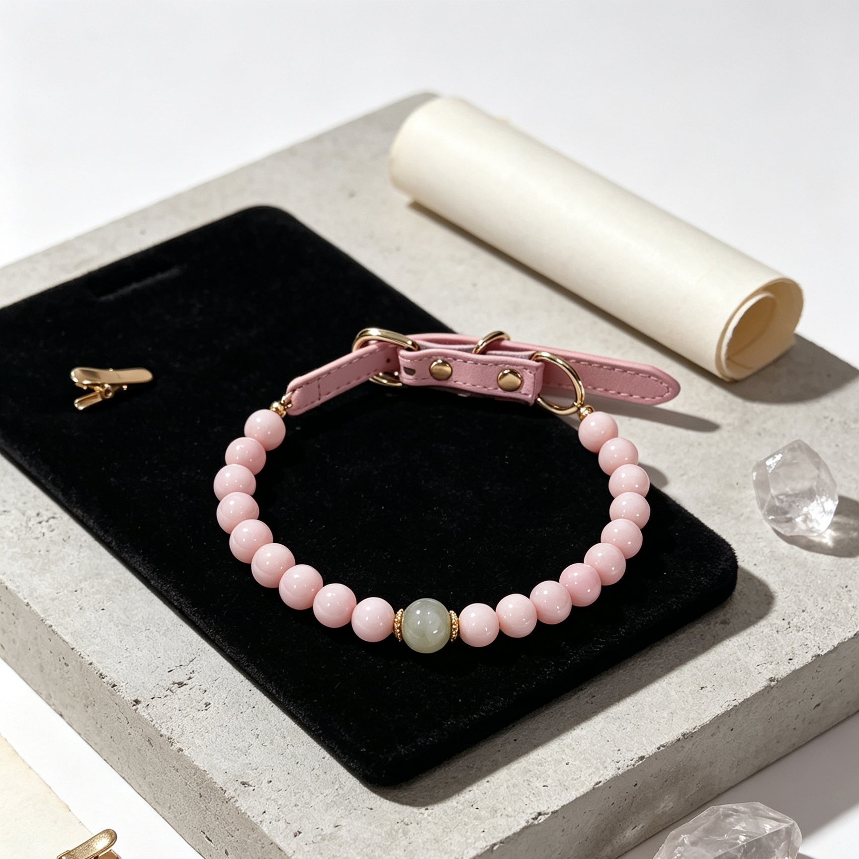Pink Crystal Collar