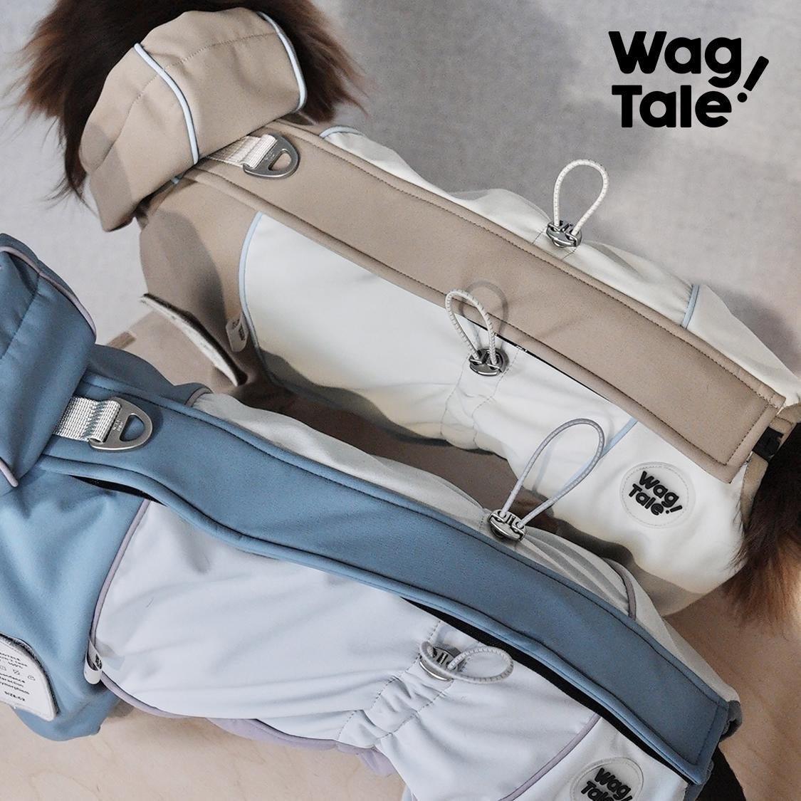 Product photo: Hardshell Stormguard — Waterproof Fleece-Lined Dog Rain Suit.