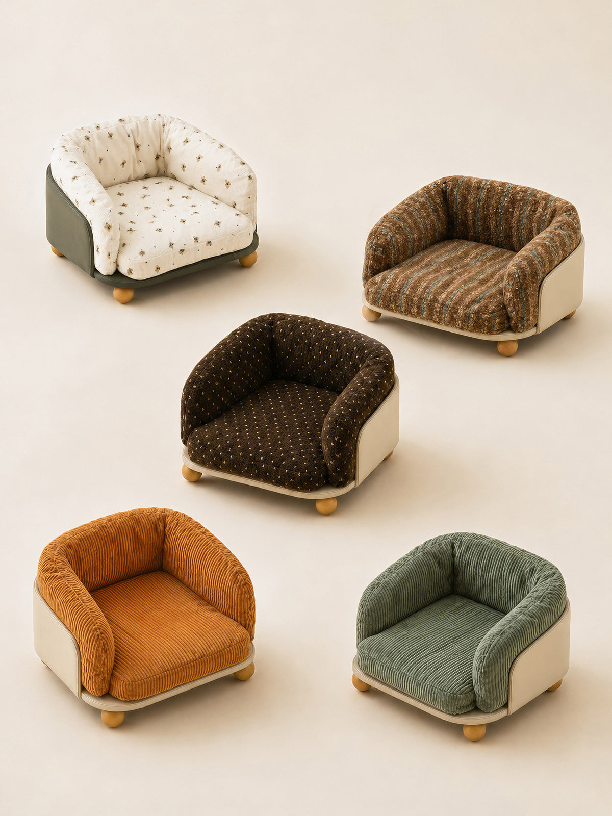 Product photo: Cotton Comfort Lounge — All-Season Pet Sofa Bed.