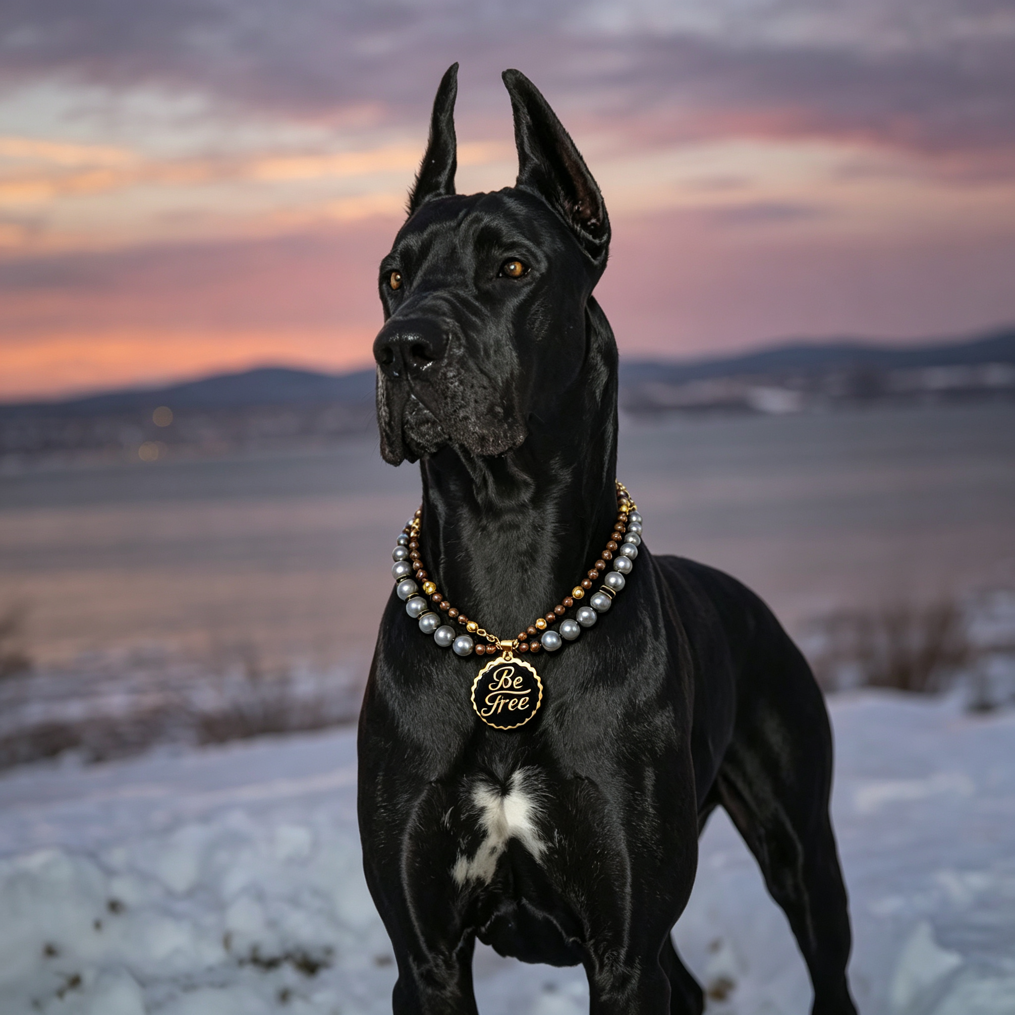 Slate Grey Be Free Pet Necklace