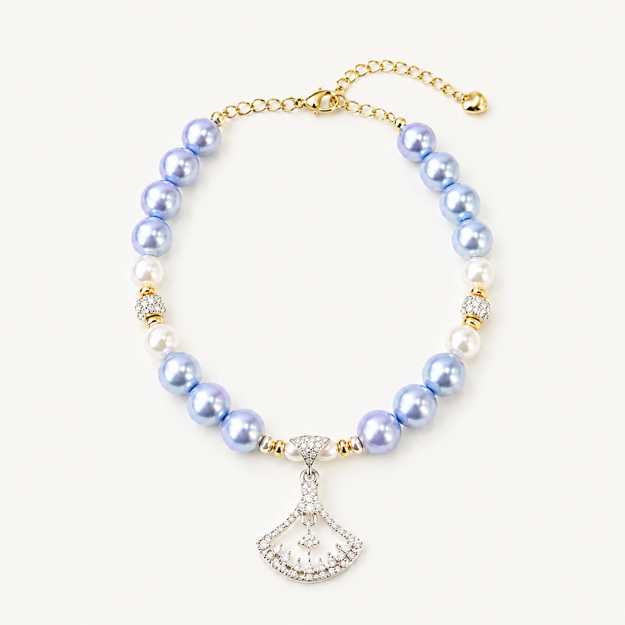 Fan Charm Pet Necklace