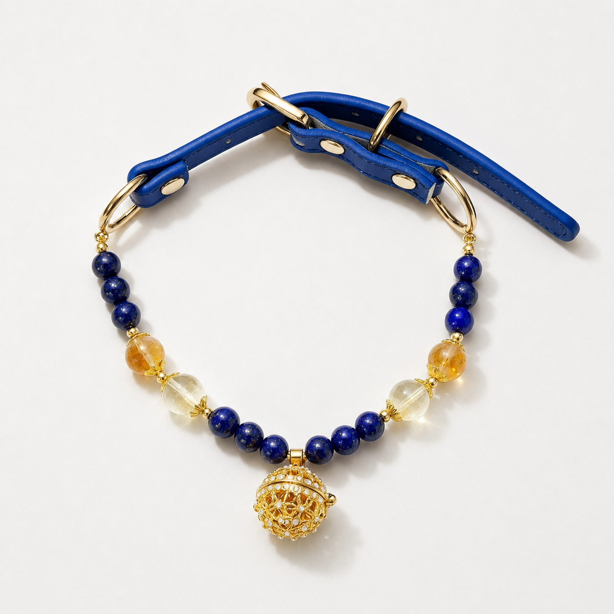 Lapis & Citrine Collar