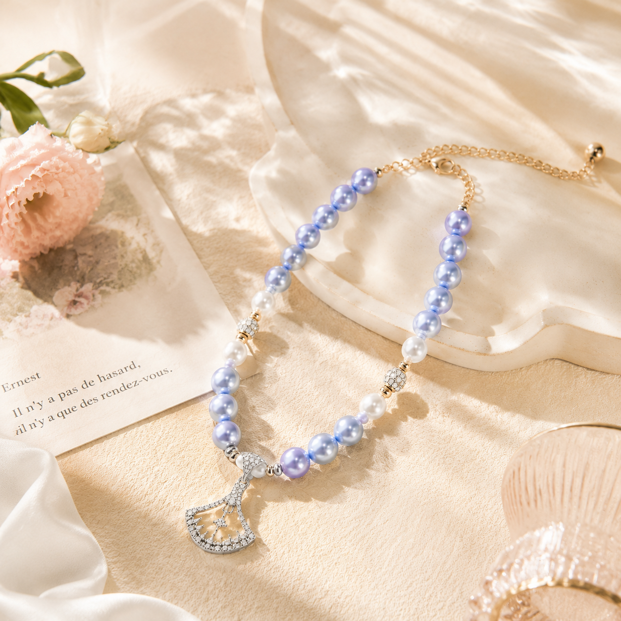 Fan Charm Pet Necklace