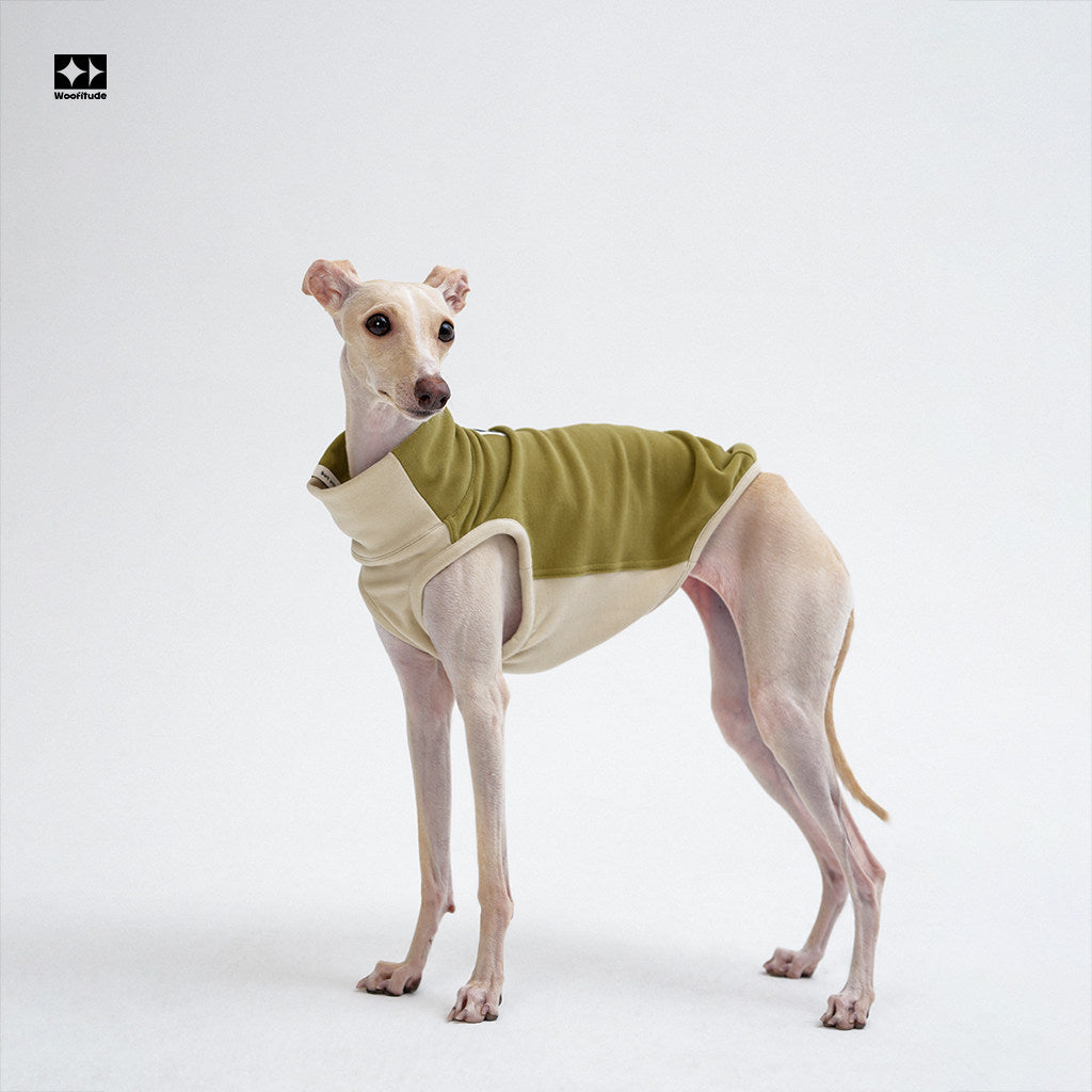 Anti-Static Thermal Tencel Dog Vest, Green & White color