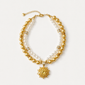 Golden Sunflower Pet Necklace