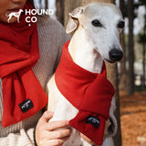 Christmas Red Padded Pet Scarf dog product view 01