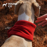 Christmas Red Padded Pet Scarf dog product view 03