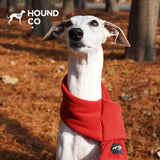 Christmas Red Padded Pet Scarf dog product view 04