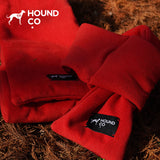 Christmas Red Padded Pet Scarf dog product view 05