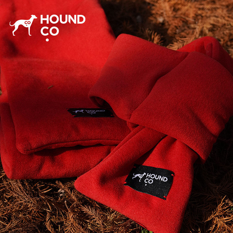 Christmas Red Padded Pet Scarf dog product view 05