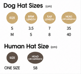 City Jungle 2.0 matching waterproof bucket hat dog and adult size guide