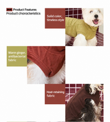Cloud Warm Thermal Dog Vest in cinnamon red, elm green, khaki white and coffee brown, with heat-retaining antibacterial fabric