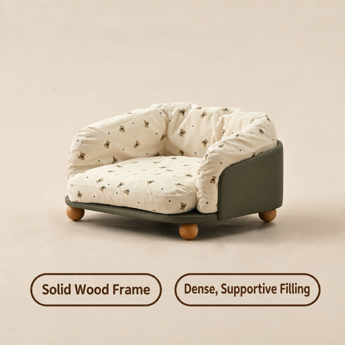 Cotton Comfort Lounge | All-Season Pet Sofa Bed