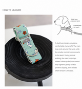 Cuckoo cotton martingale dog collar fit guide showing the main neck loop and leash control loop