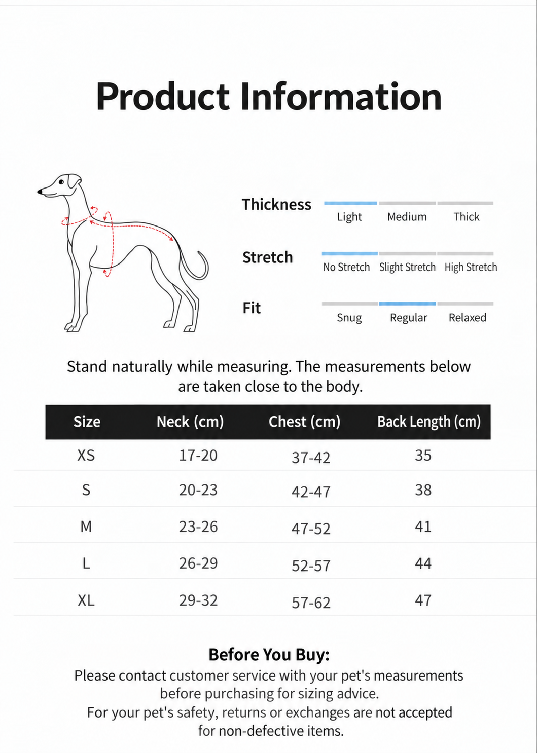 Heritage Plaid dog shirt product information and size guide