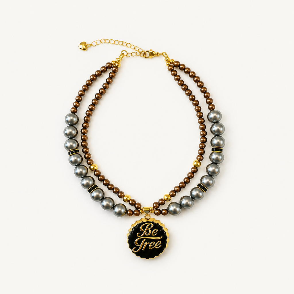 Slate Grey Be Free Pet Necklace