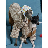 Product photo: Waffle Check — Detachable-Sleeve Dog Jacket.