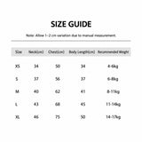 Dog racing jacket size chart.