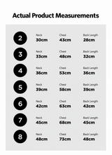 Oncleanday size chart and measurement reference for dog standing collar short trench coat.