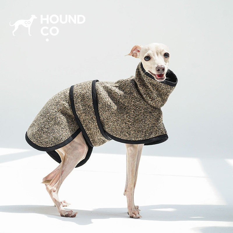 Hound Co. City Wool Coat in Sand Marl for dogs