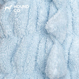 Hound Co. Plush Quick-Dry Bath Robe in Dinosaur Blue for dogs