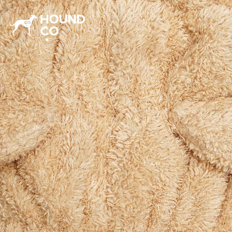 Hound Co. Plush Quick-Dry Bath Robe in Teddy Taupe for dogs