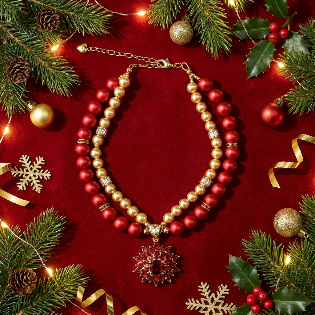 Burgundy Sunflower Pet Necklace