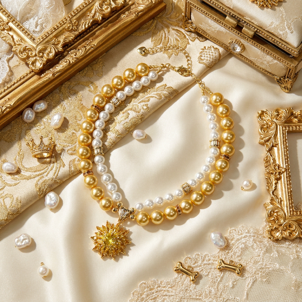 Golden Sunflower Pet Necklace