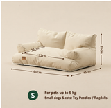 Ivory pet sofa bed size S: dimensions and suitability