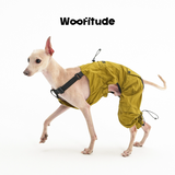 Pleated Utility Dog Overalls, Fruit Green color