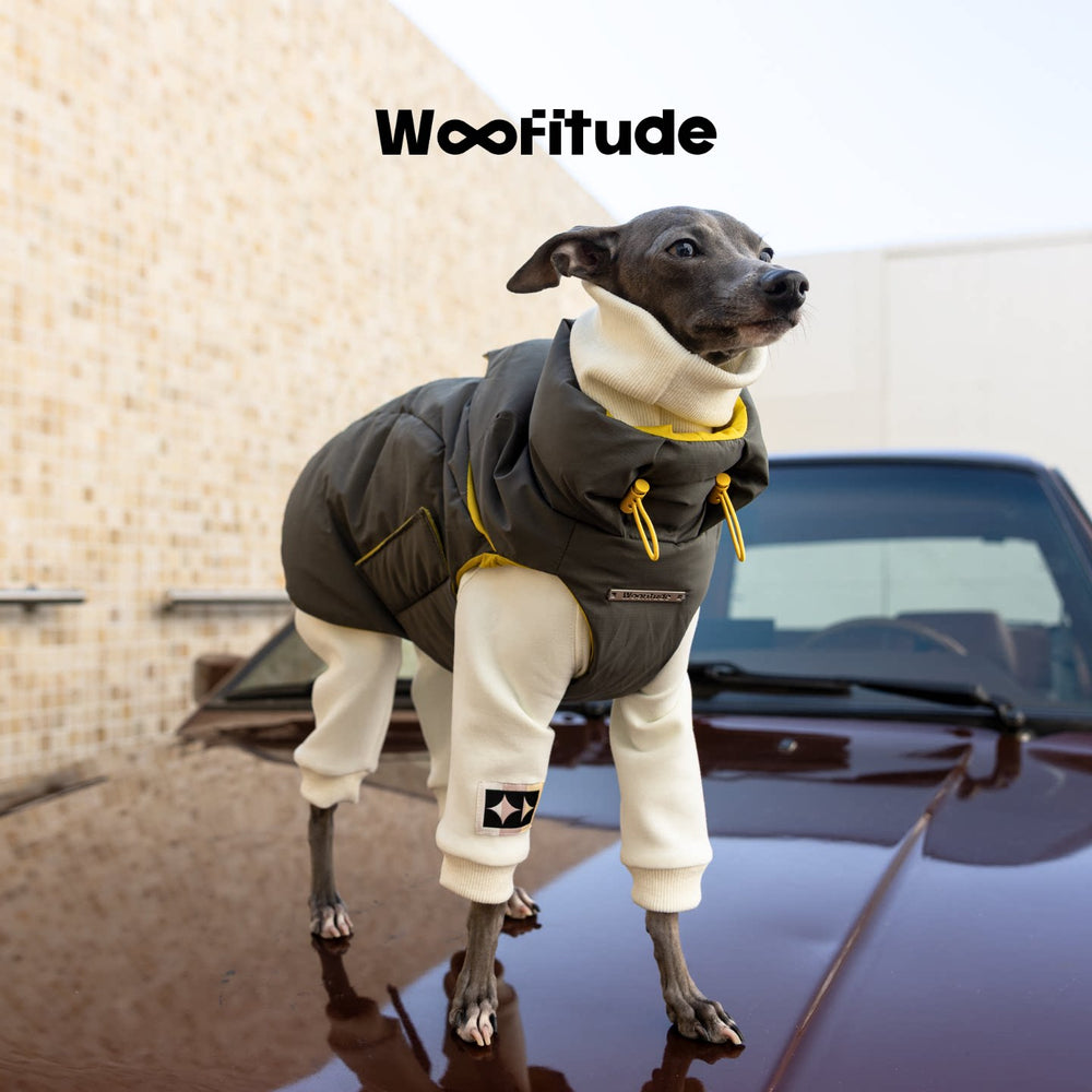 Ridge 95 White Duck Down Dog Vest, Mineral Gray color