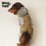 Snowy Forest 2.0 Waterproof Puffer Dog Suit, Dusty Brown color