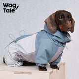 Waterproof Fleece-Lined Hardshell Dog Rain Suit, Wind Drift color