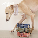 Yarn-Dyed Striped Martingale Dog Collar dog product view 02