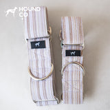 Yarn-Dyed Striped Martingale Dog Collar dog product view 06